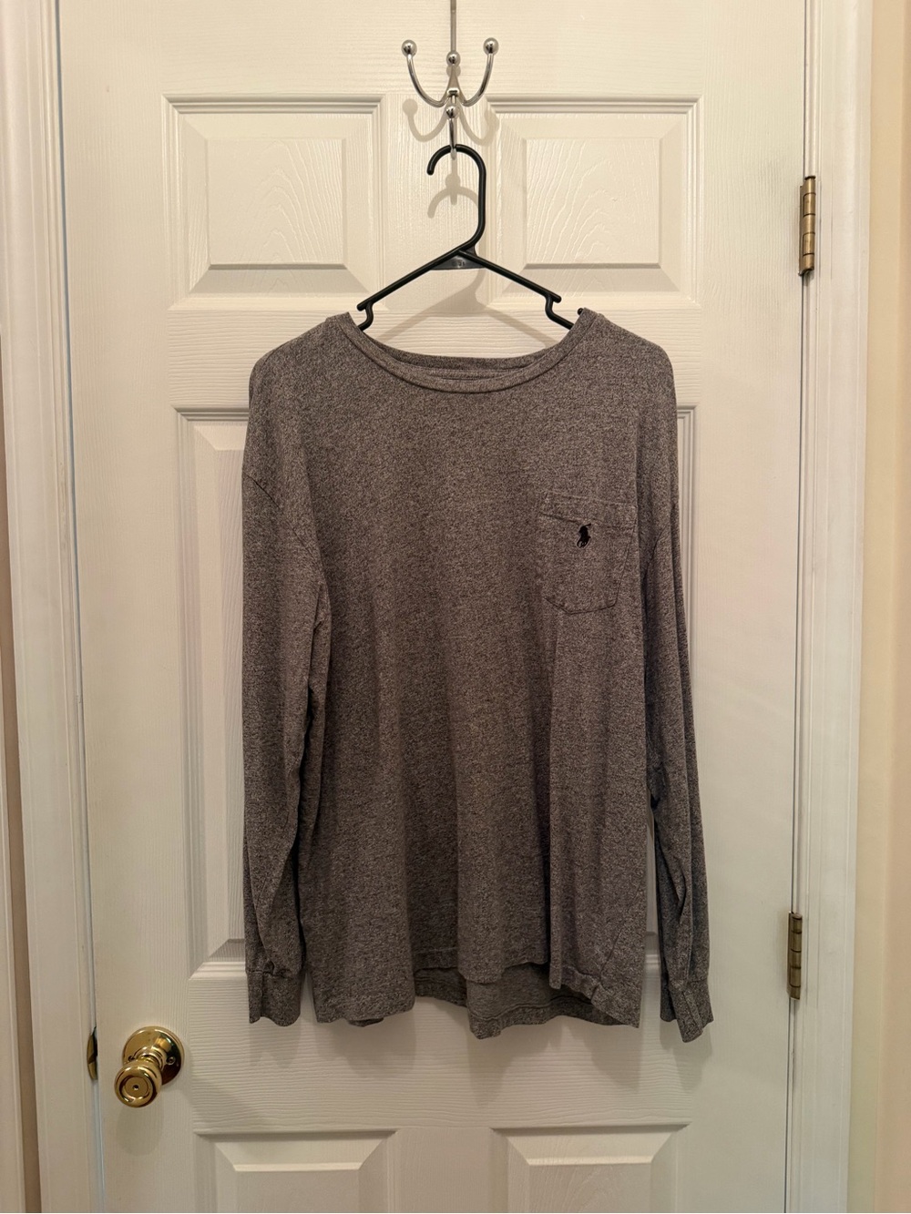 Polo by Ralph Lauren Heather Gray Long-Sleeve Pocket Tee